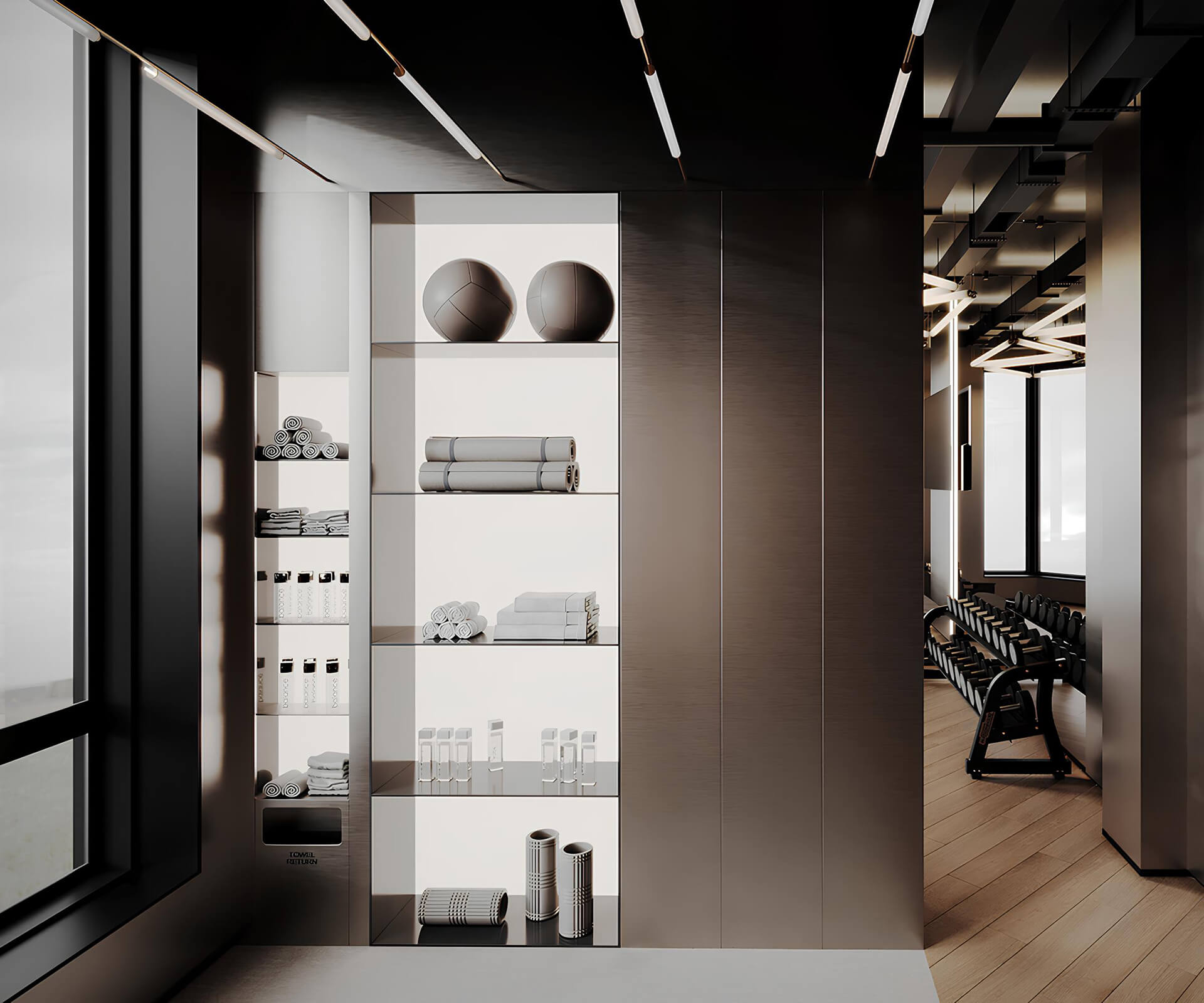 Визуализация Deco Residence: фитнес-зал