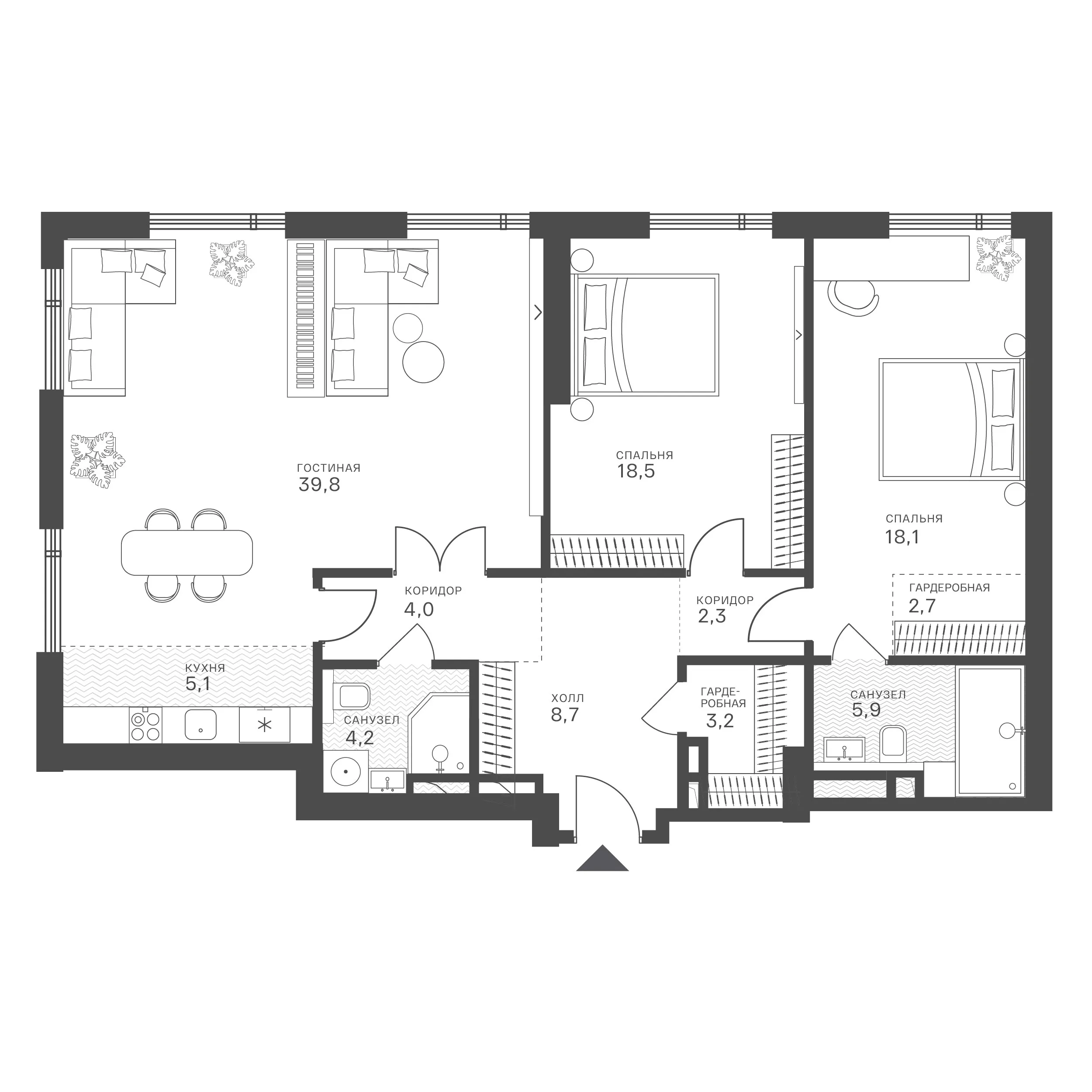 Официальная схема Крылатская 33, 112,5 м²