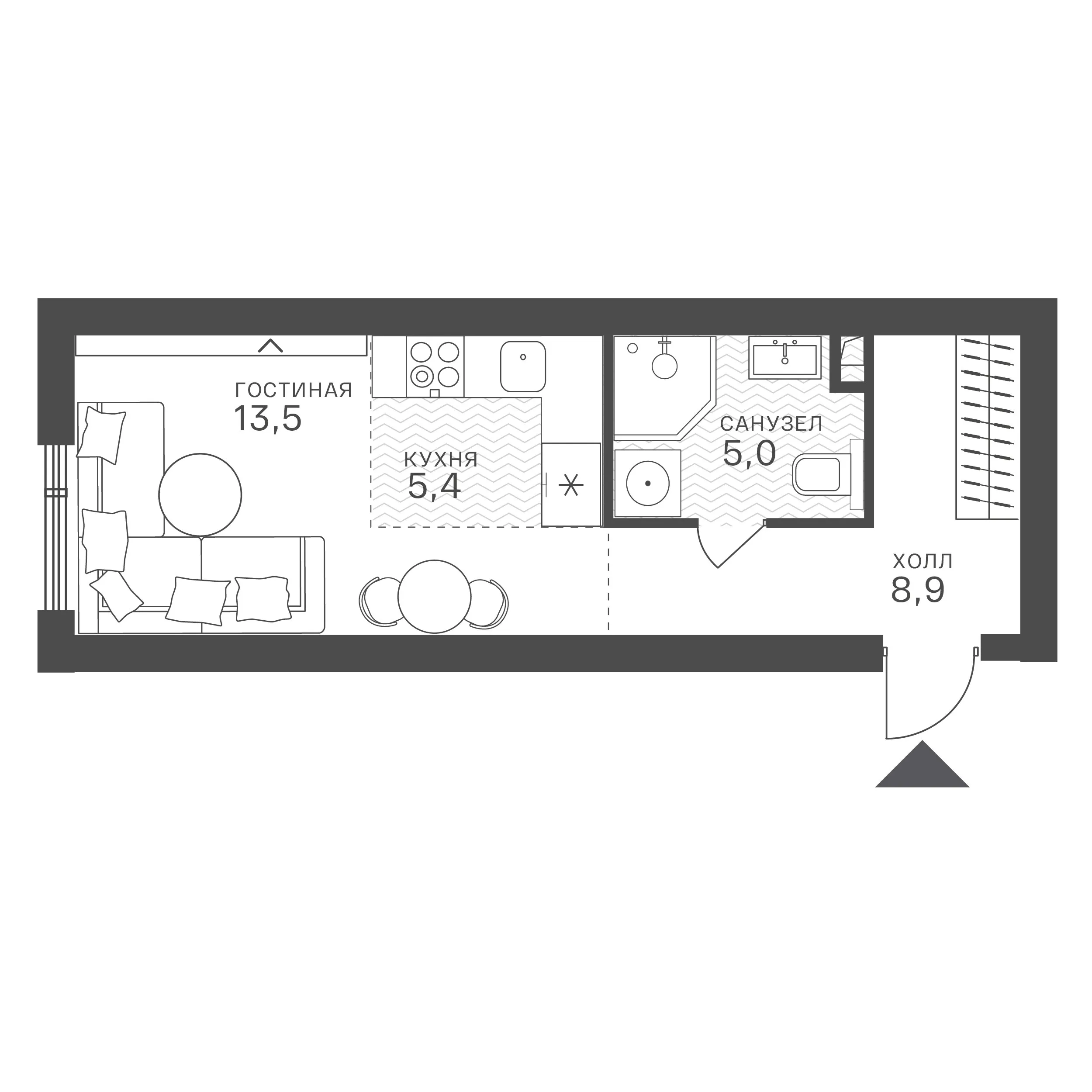 Официальная схема Крылатская 33, 32,8 м²