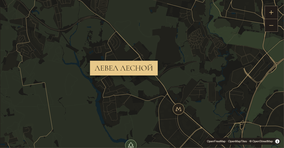 Карта расположения Левел Лесной