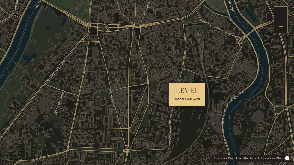 Расположение Level Павелецкая Сити на Дубининской улице