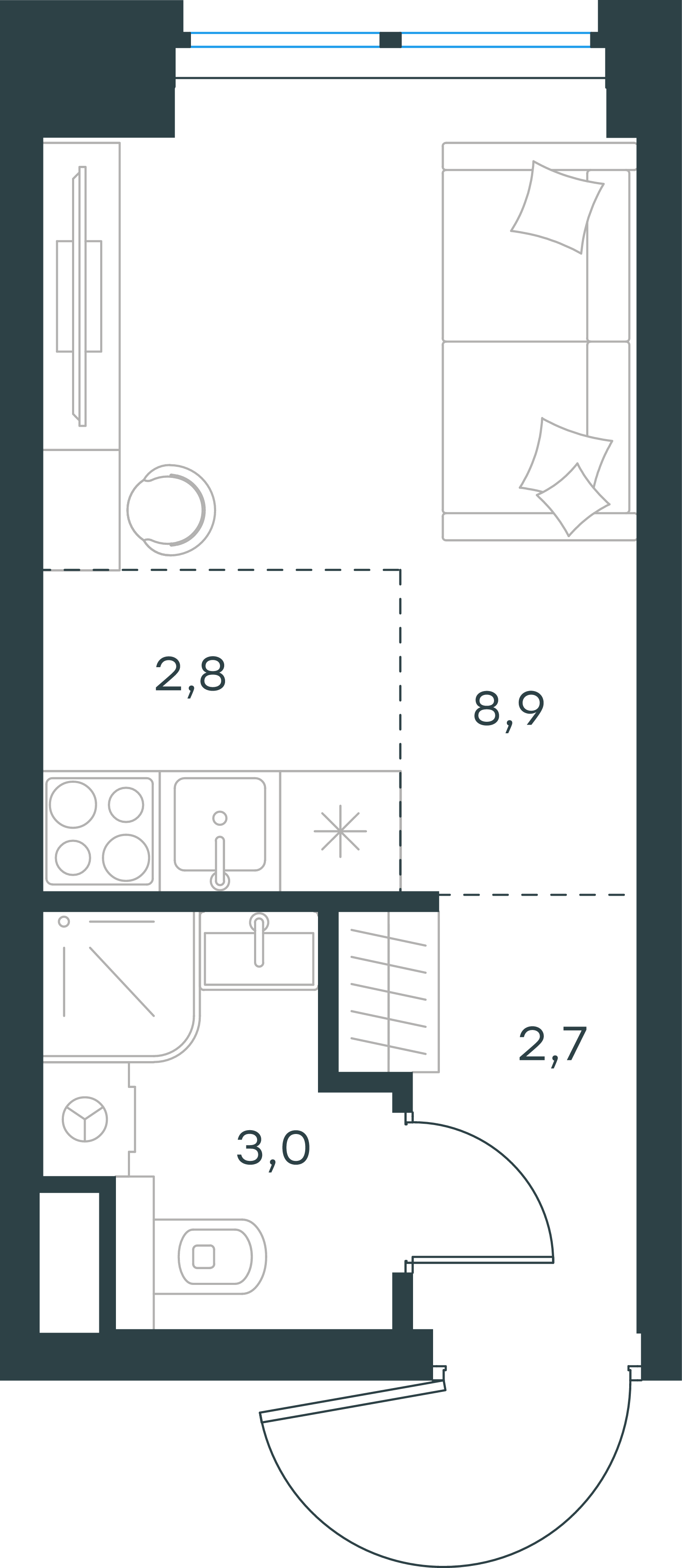 Официальная схема Левел Звенигородская, 17,4 м²