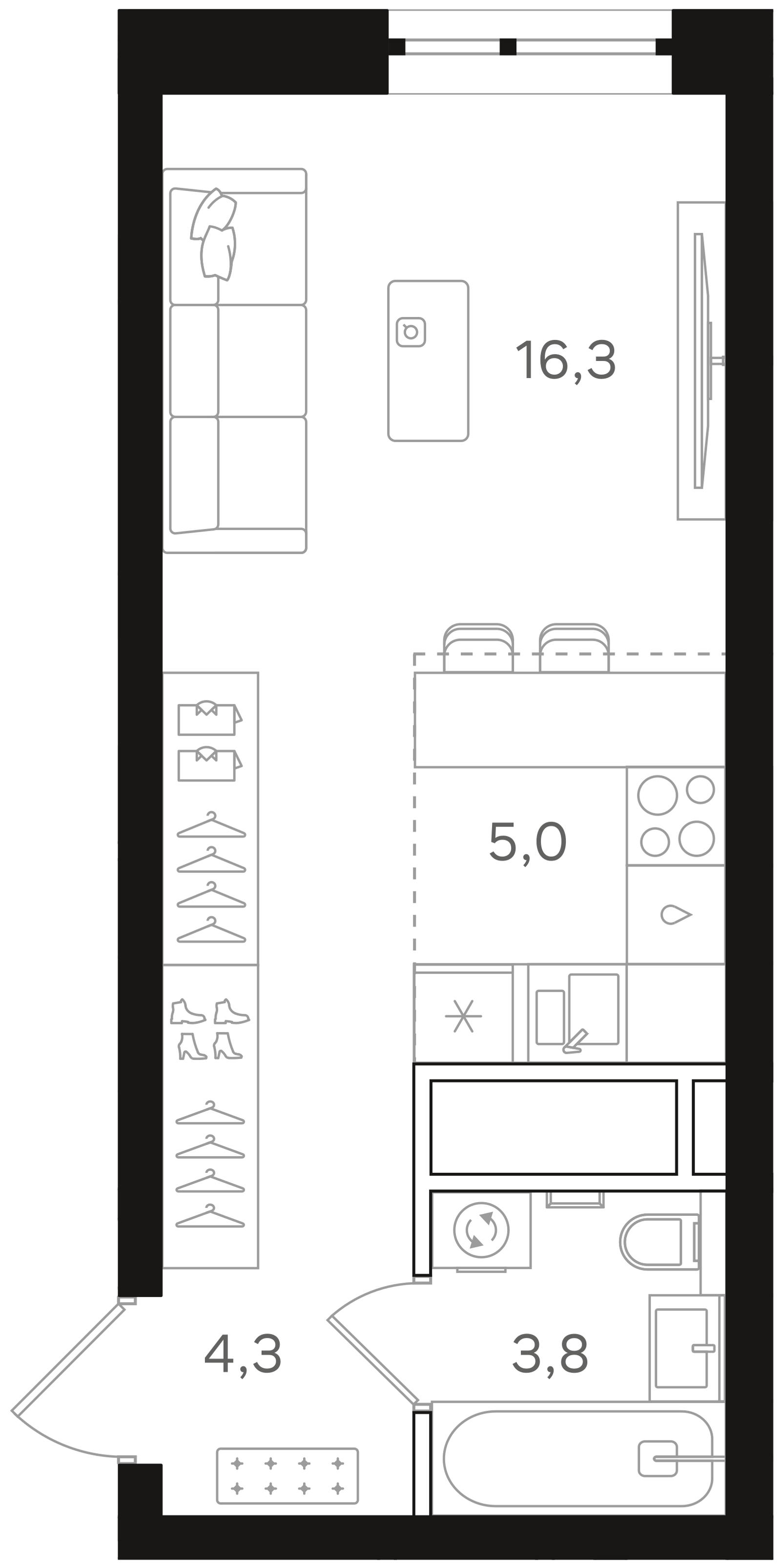 Официальная схема Мангазея на Речном, 29,4 м²