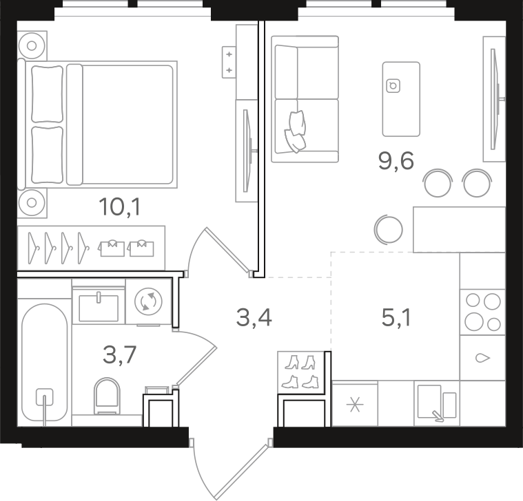 Официальная схема НАЗАРÉ, 31,9 м²