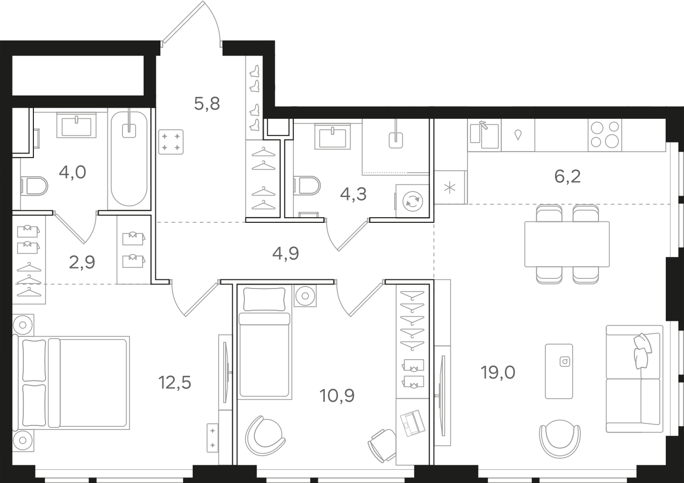 Официальная схема НАЗАРÉ, 70,5 м²