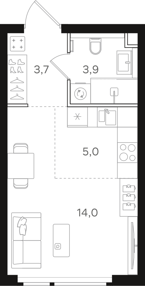 Официальная схема НАЗАРÉ, 26,6 м²