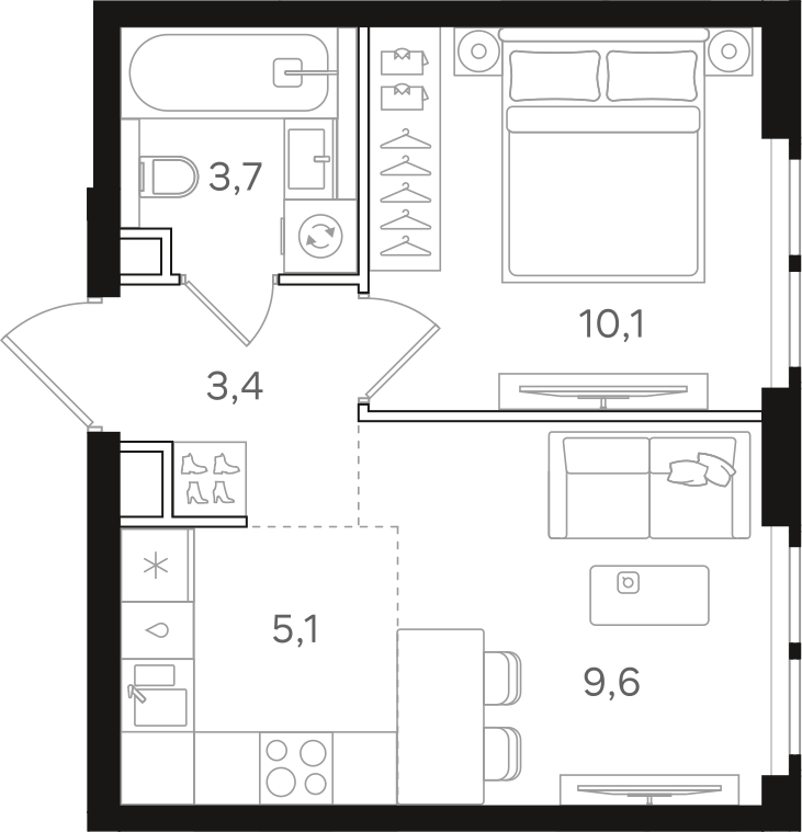 Официальная схема НАЗАРÉ, 31,9 м²