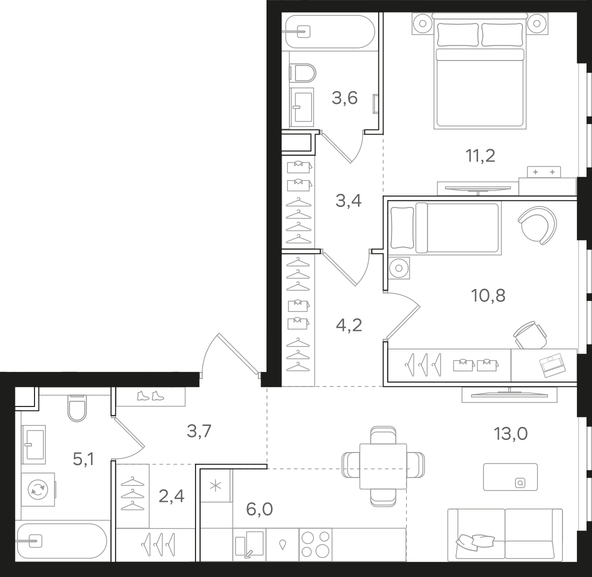 Официальная схема НАЗАРÉ, 63,4 м²