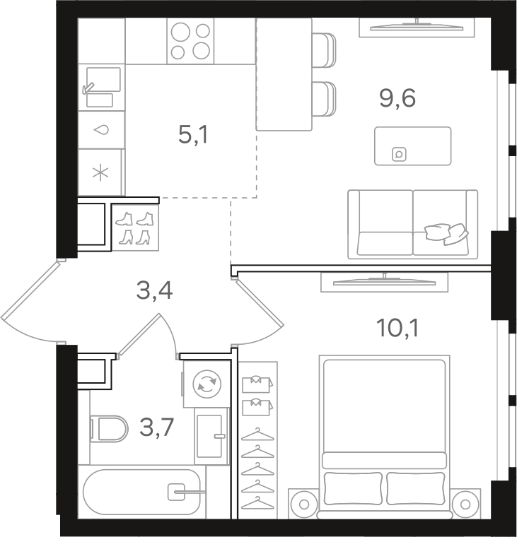 Официальная схема НАЗАРÉ, 31,9 м²