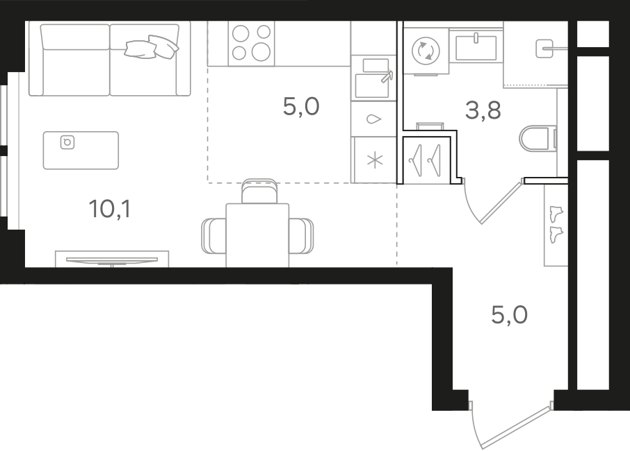 Официальная схема НАЗАРÉ, 23,9 м²