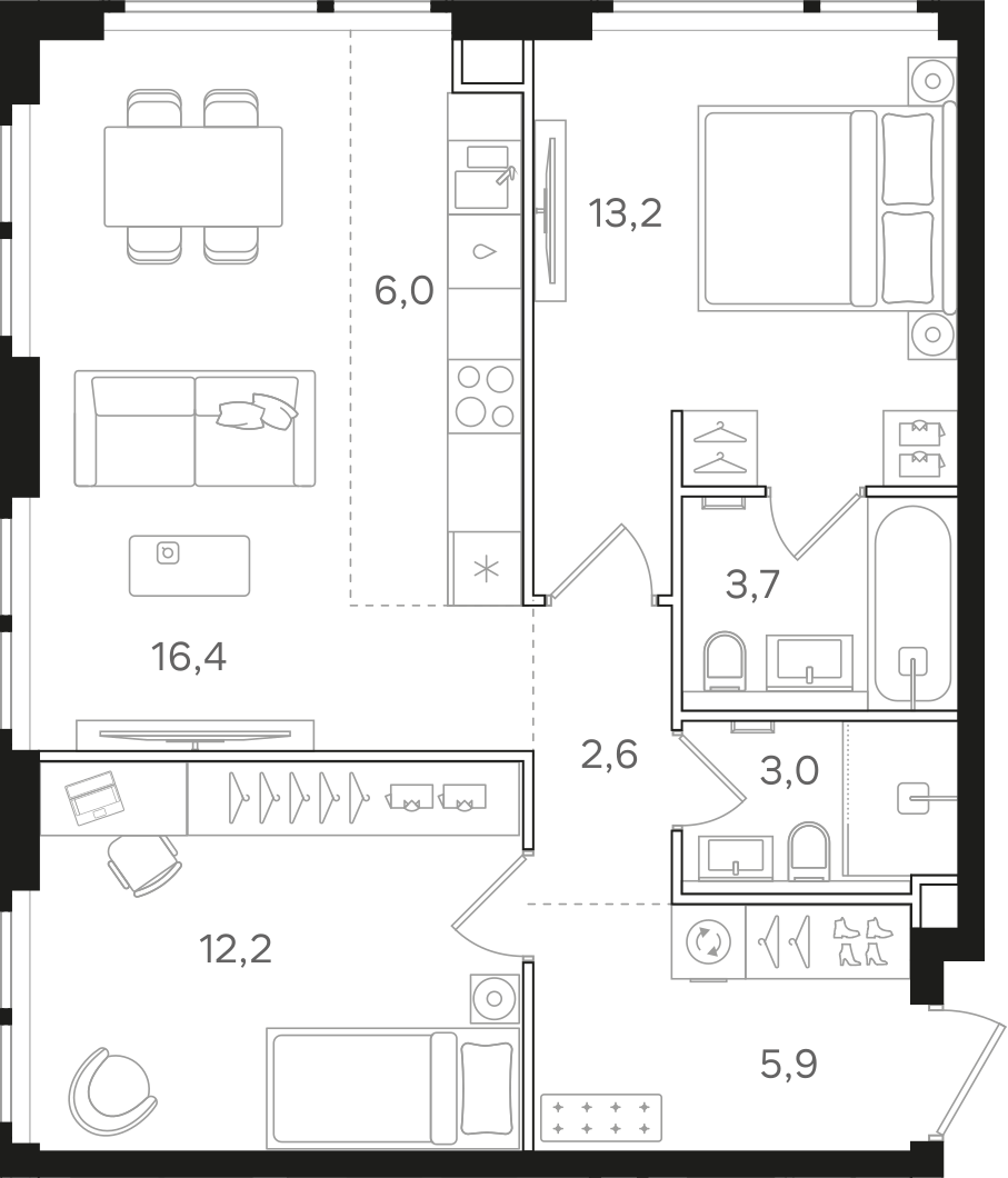 Официальная схема НАЗАРÉ, 63 м²