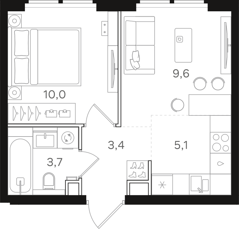 Официальная схема НАЗАРÉ, 31,8 м²