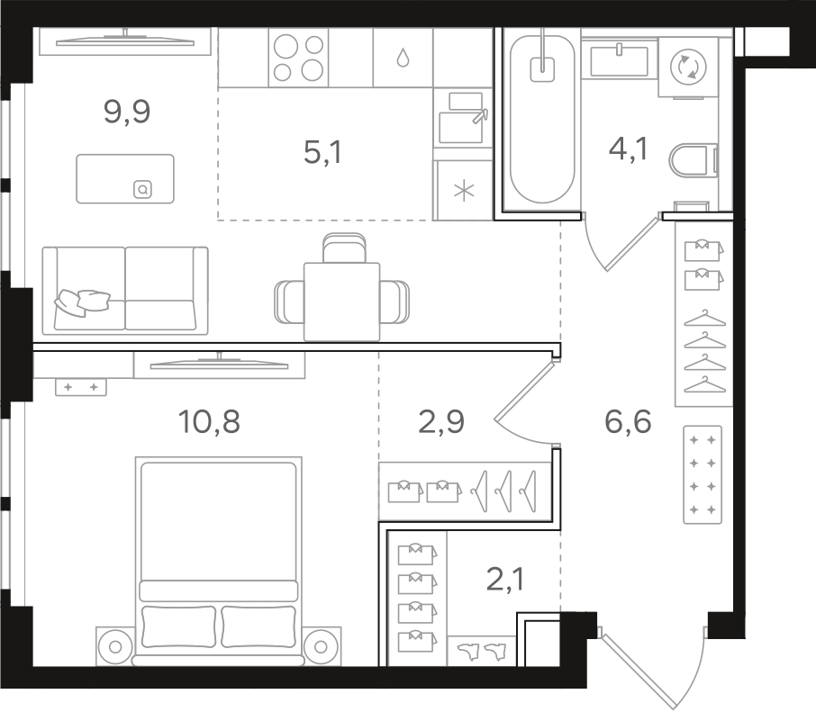 Официальная схема НАЗАРÉ, 41,5 м²