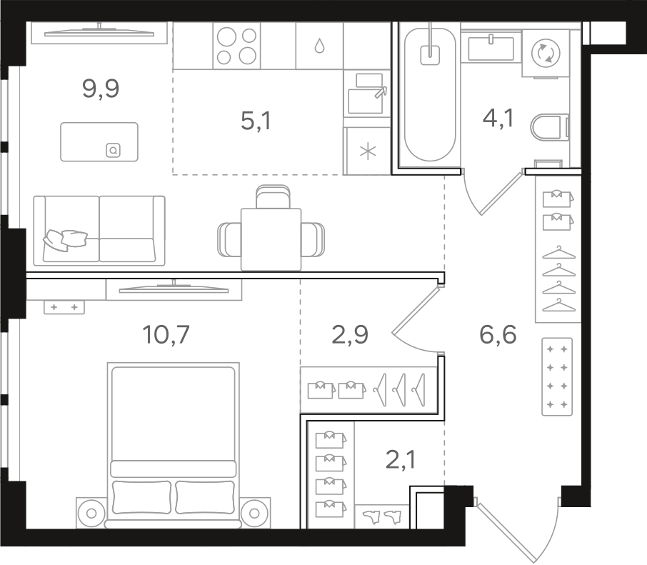 Официальная схема НАЗАРÉ, 41,4 м²