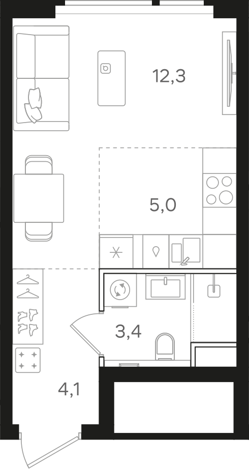 Официальная схема НАЗАРÉ, 24,8 м²