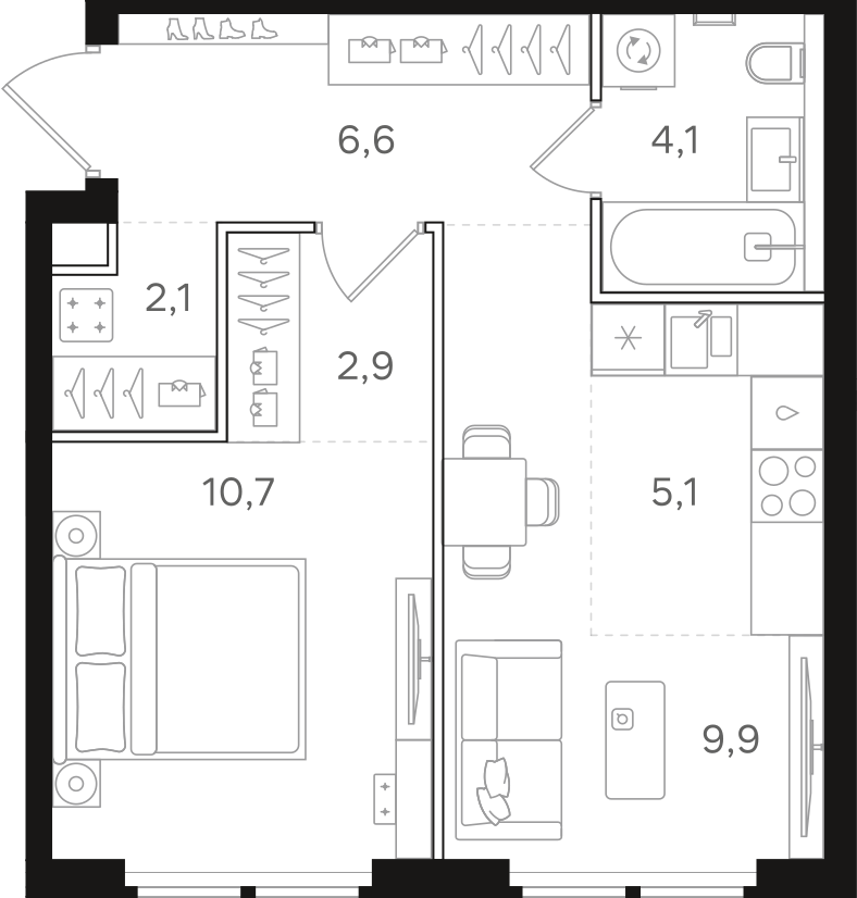 Официальная схема НАЗАРÉ, 41,4 м²