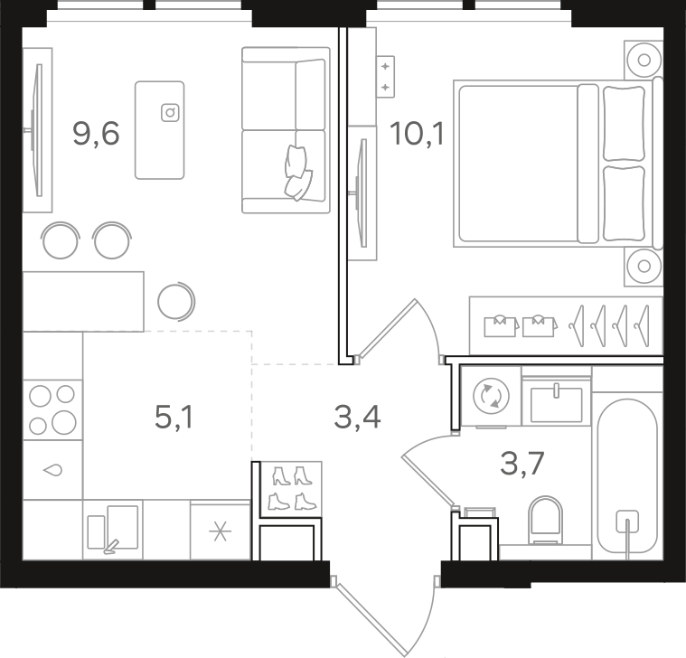 Официальная схема НАЗАРÉ, 31,9 м²