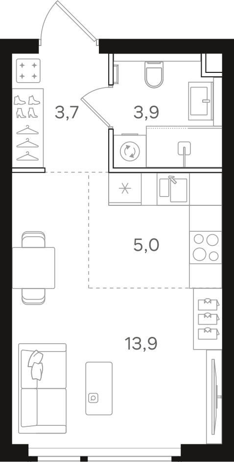 Официальная схема НАЗАРÉ, 26,5 м²