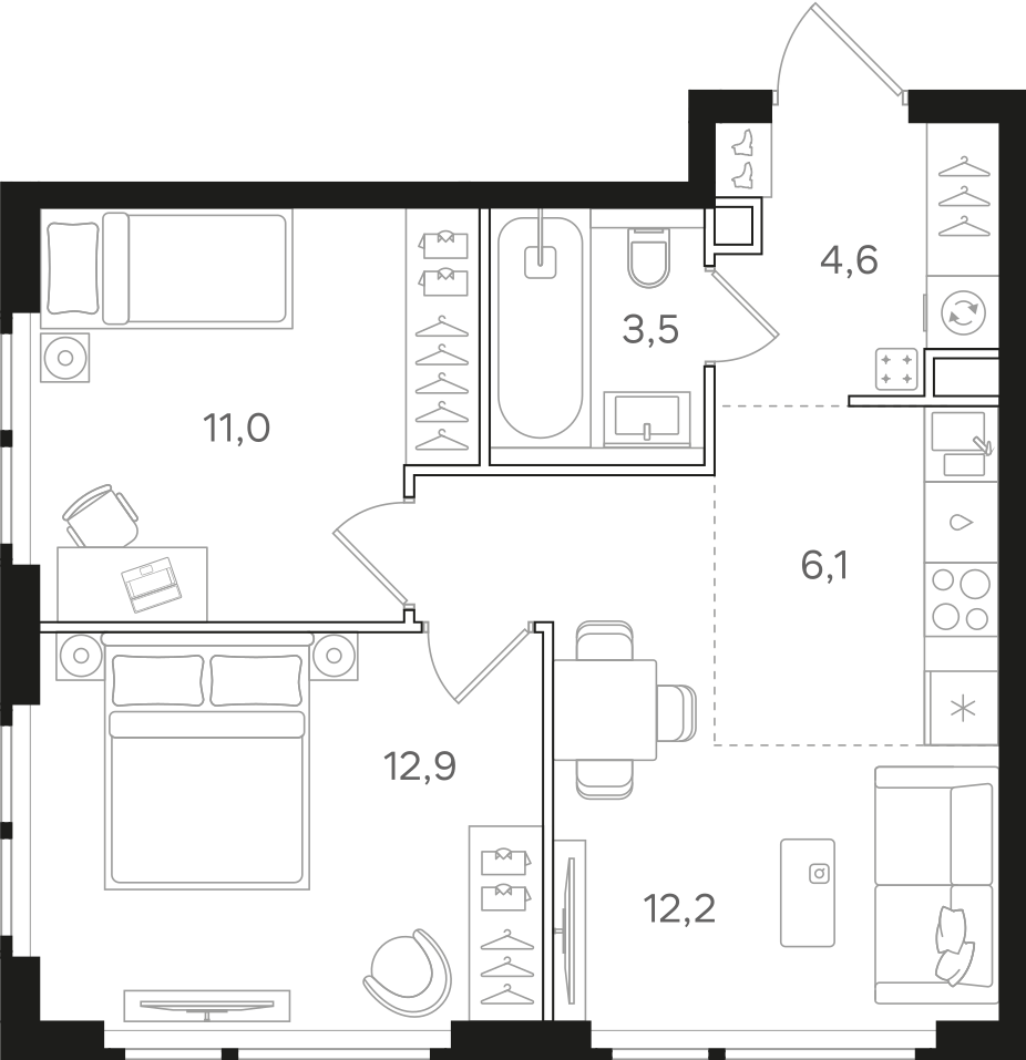 Официальная схема НАЗАРÉ, 50,3 м²