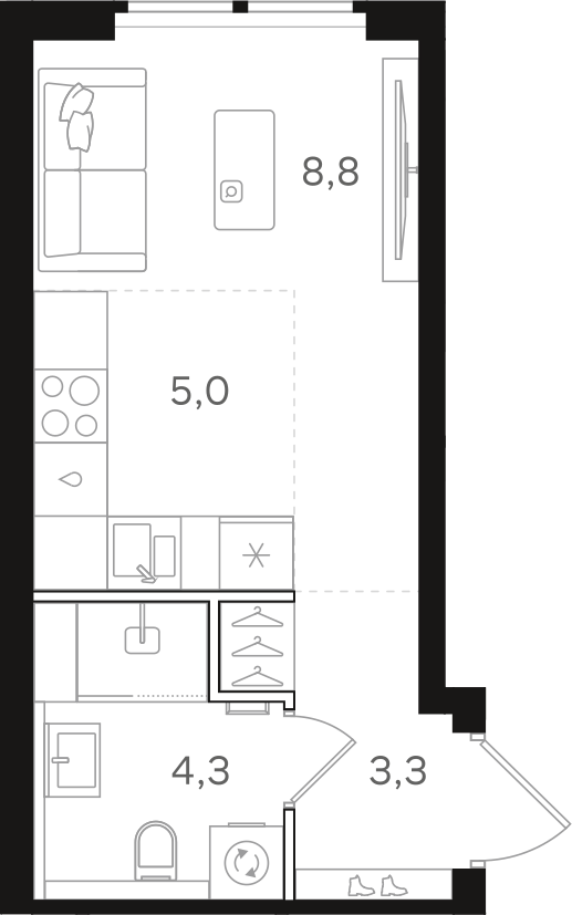 Официальная схема НАЗАРÉ, 21,4 м²