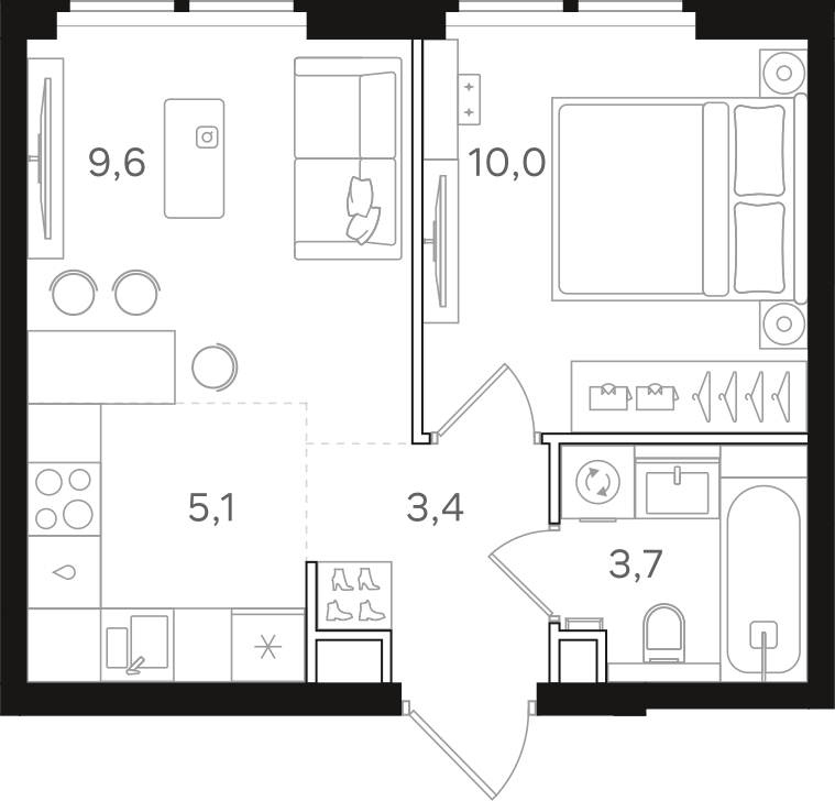 Официальная схема НАЗАРÉ, 31,8 м²