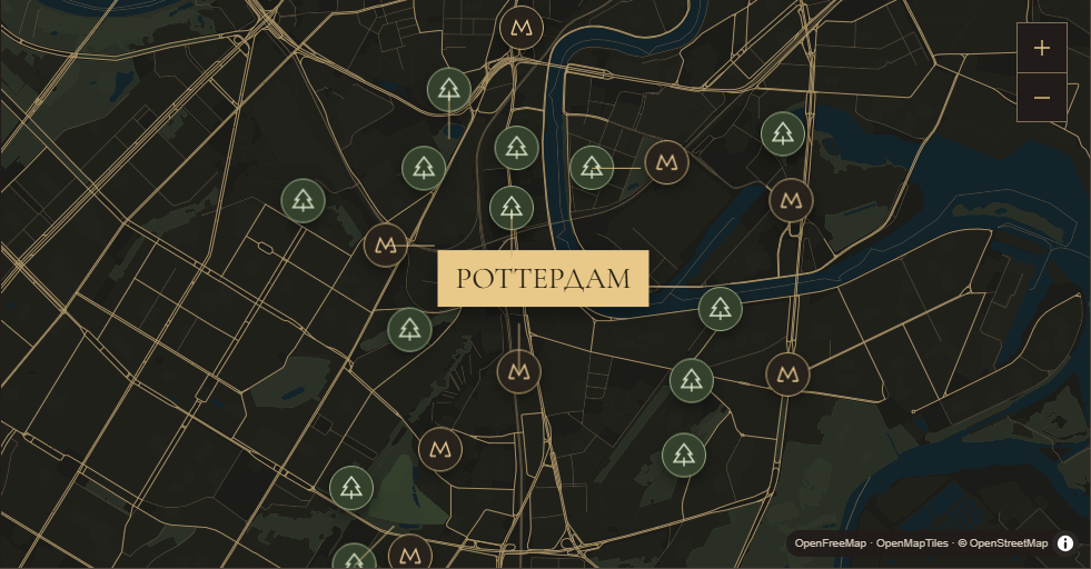 Карта расположения Роттердама. © OpenStreetMap / OpenFreeMap