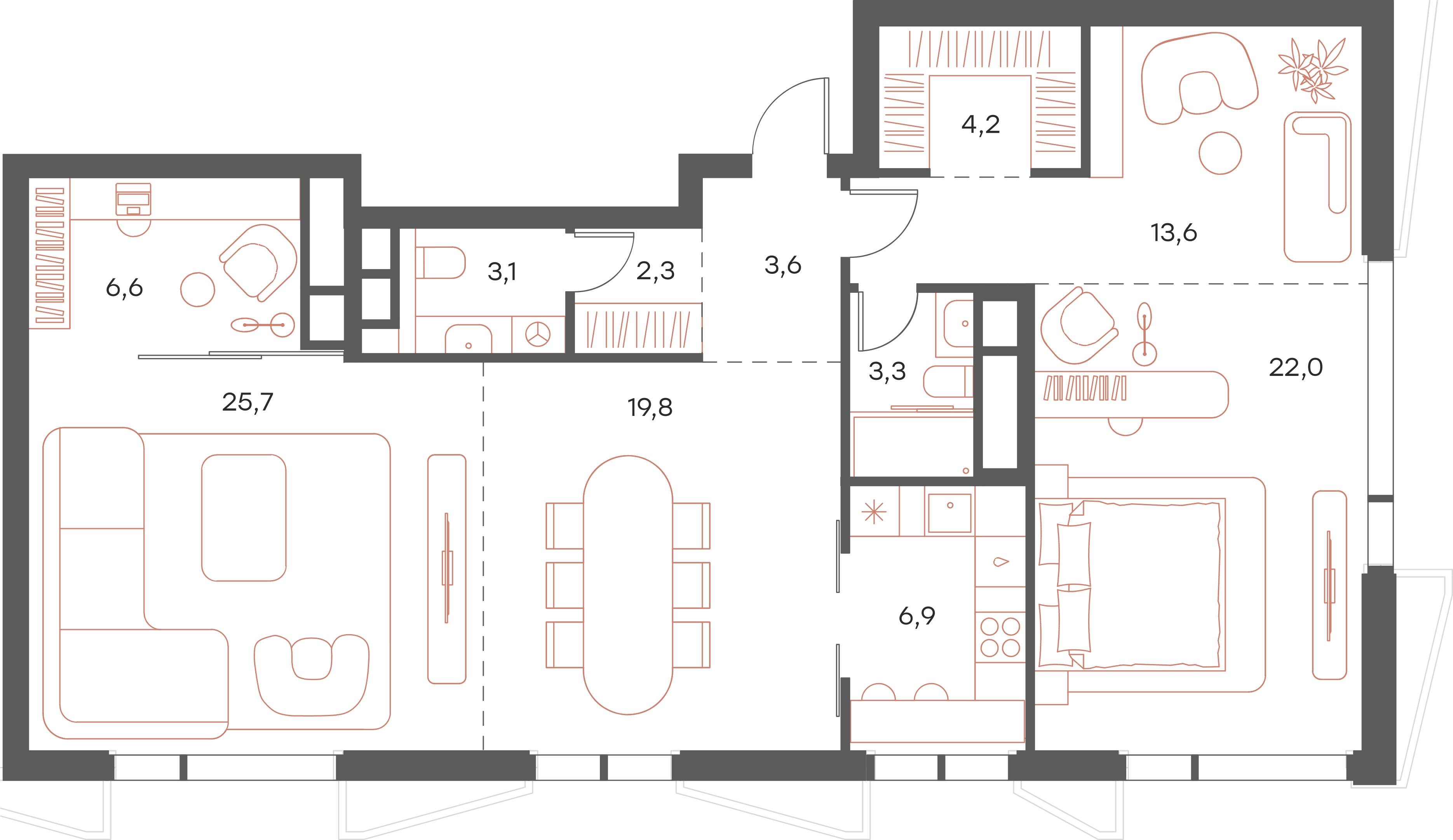 Официальная схема Саввинская 17, 110 м²