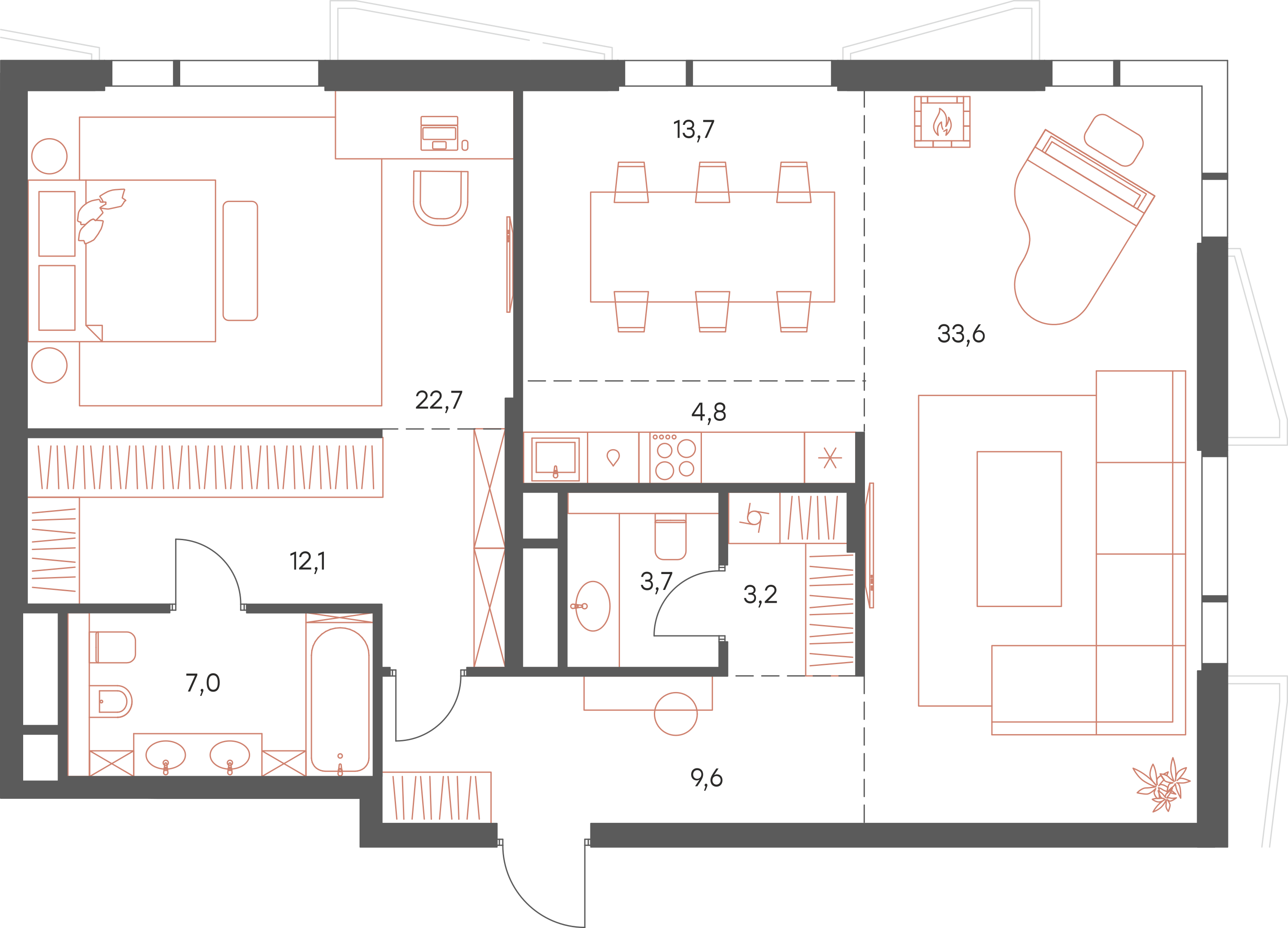 Официальная схема Саввинская 17, 110,4 м²