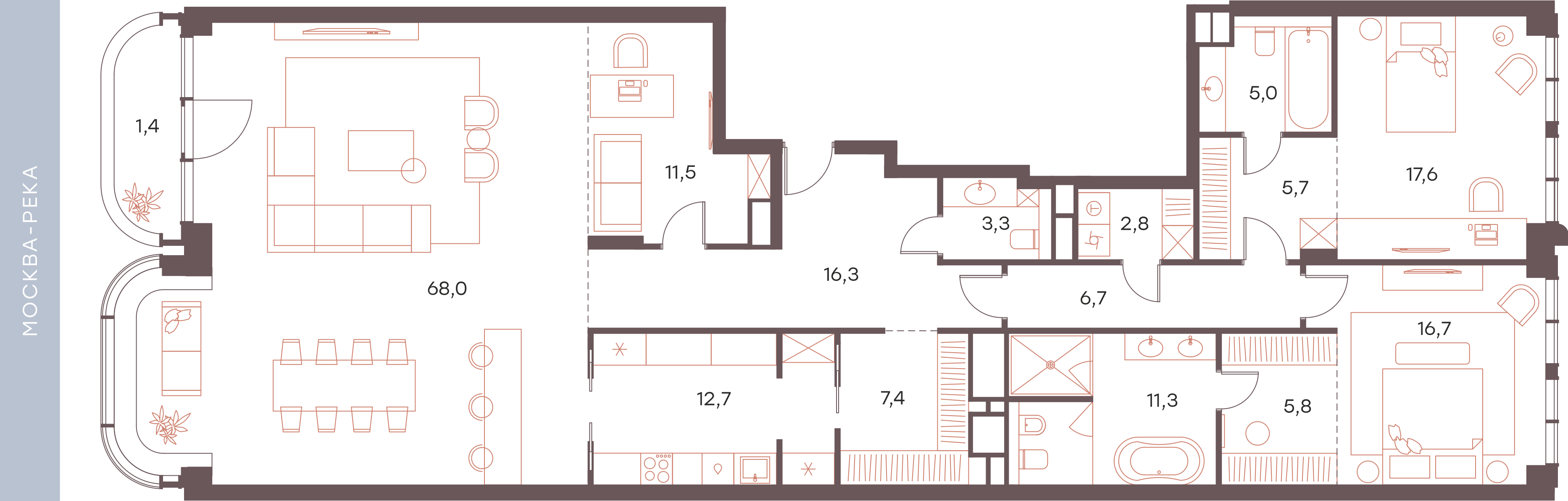 Официальная схема Саввинская 27, 192,2 м²