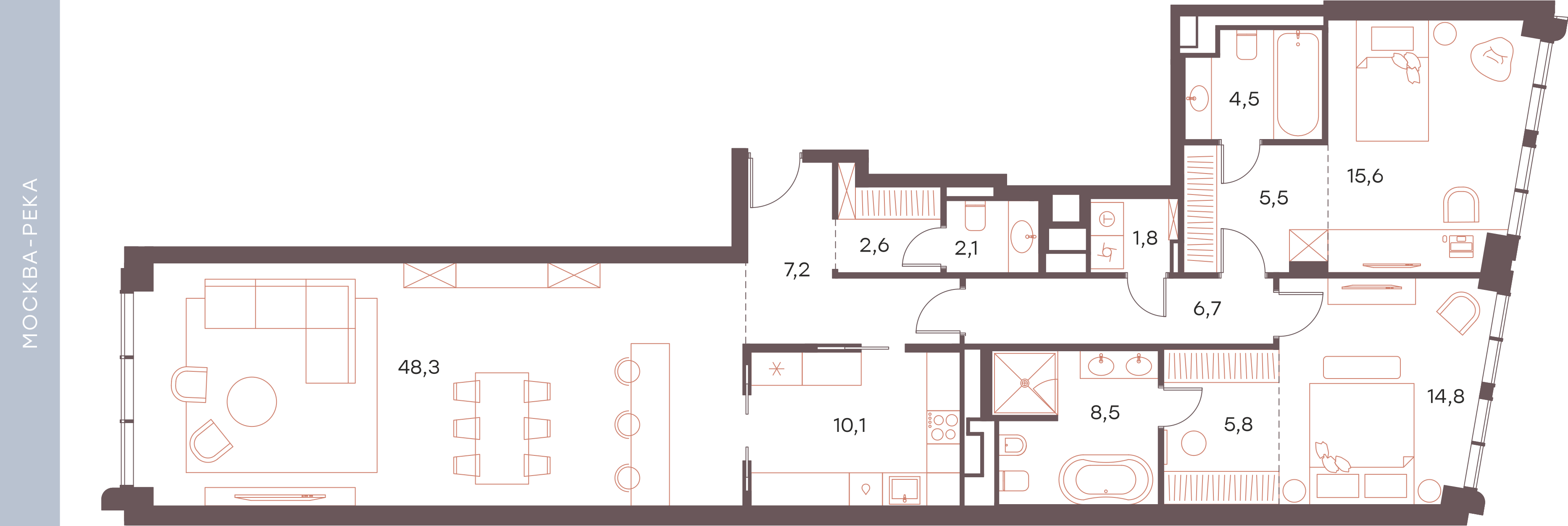 Официальная схема Саввинская 27, 133,5 м²