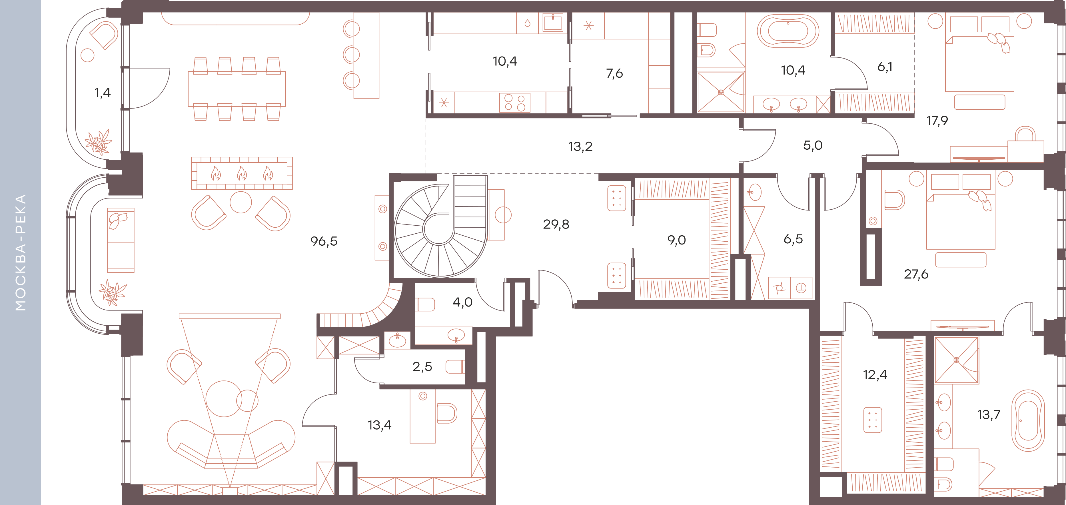 Официальная схема Саввинская 27, 275,6 м²