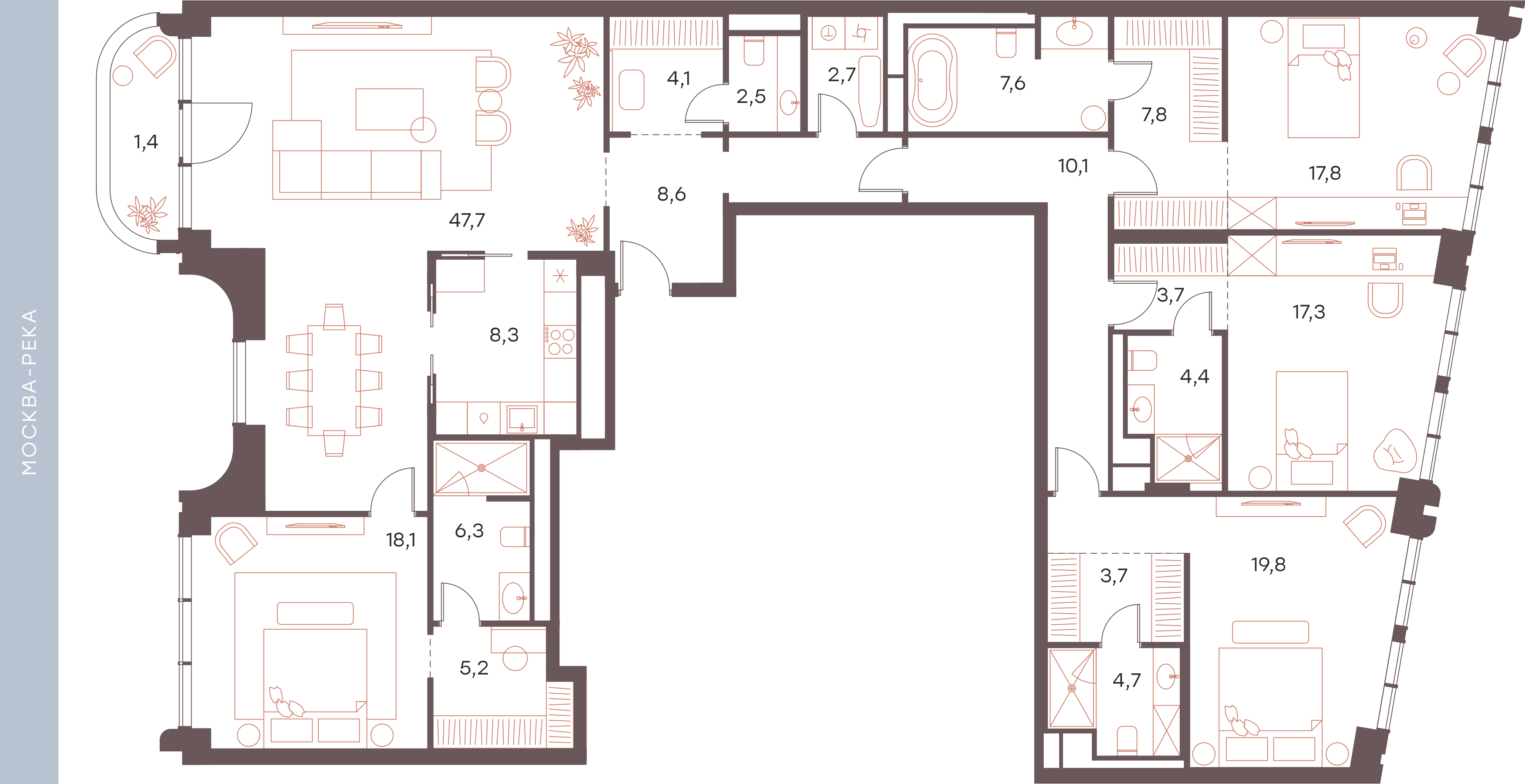 Официальная схема Саввинская 27, 201,8 м²