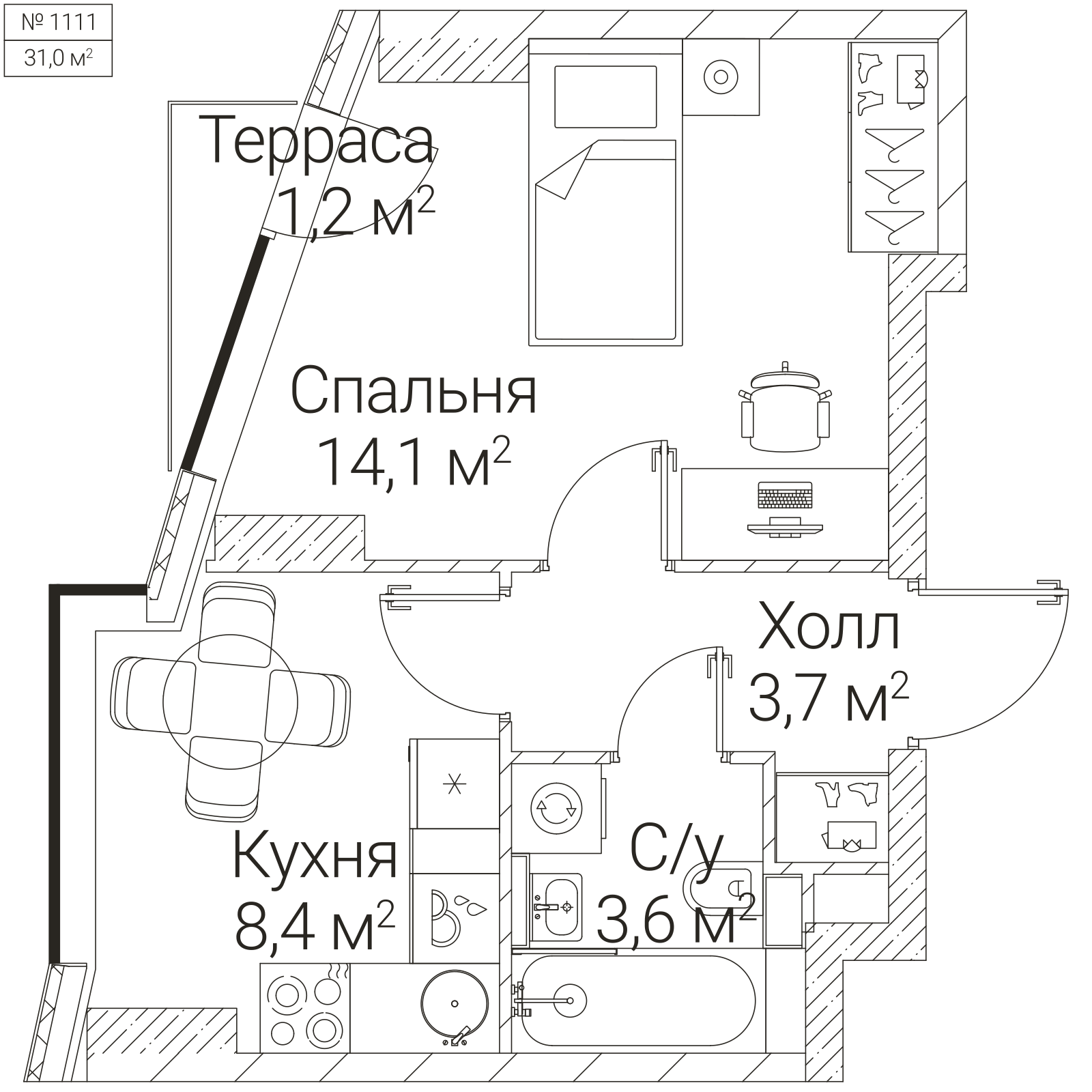 Официальная схема SEZAR FUTURE, 30,2 м²