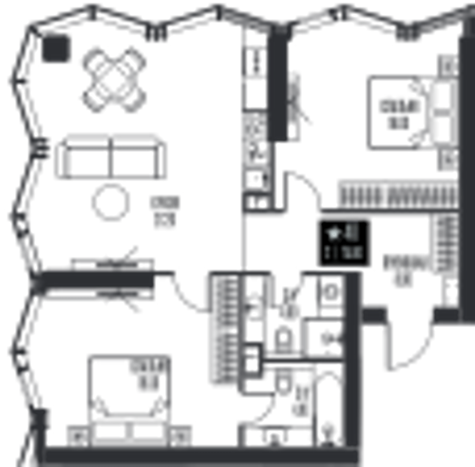Планировка: 2-комнатная, 75,8 м²