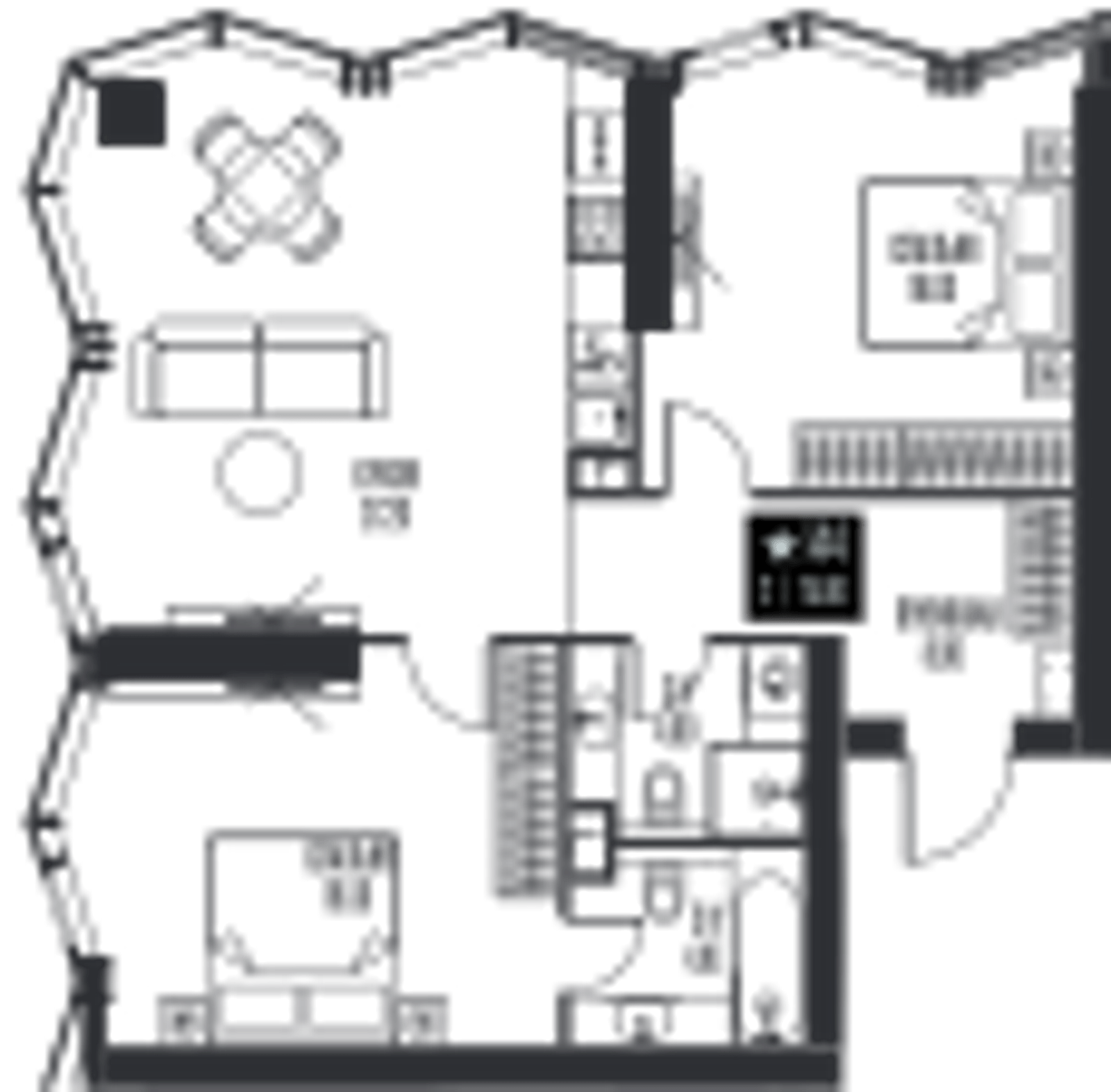 Планировка: 2-комнатная, 75,8 м²