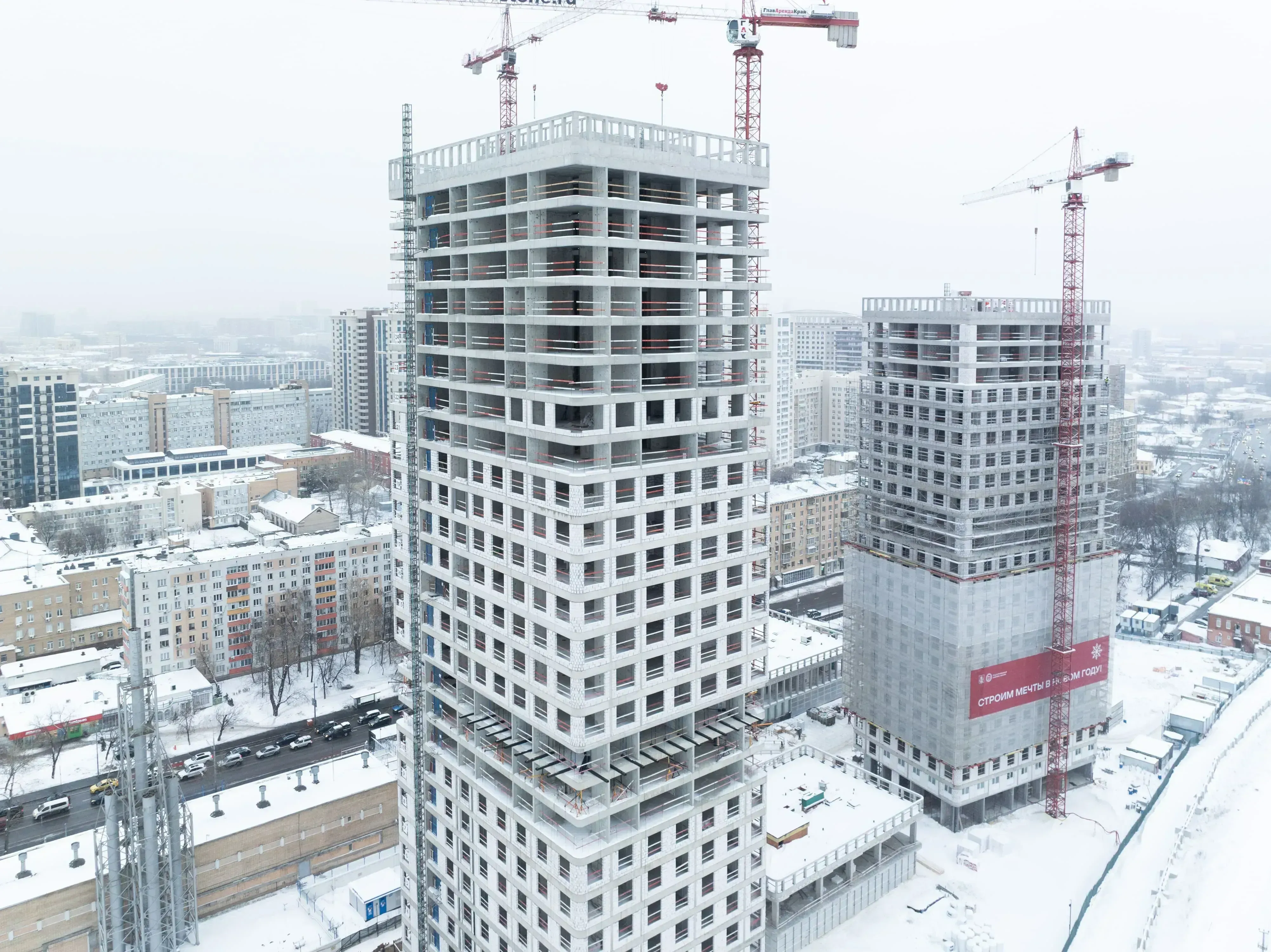 Январь 2026 — реальная фотография строительства СТОУН Сокольники