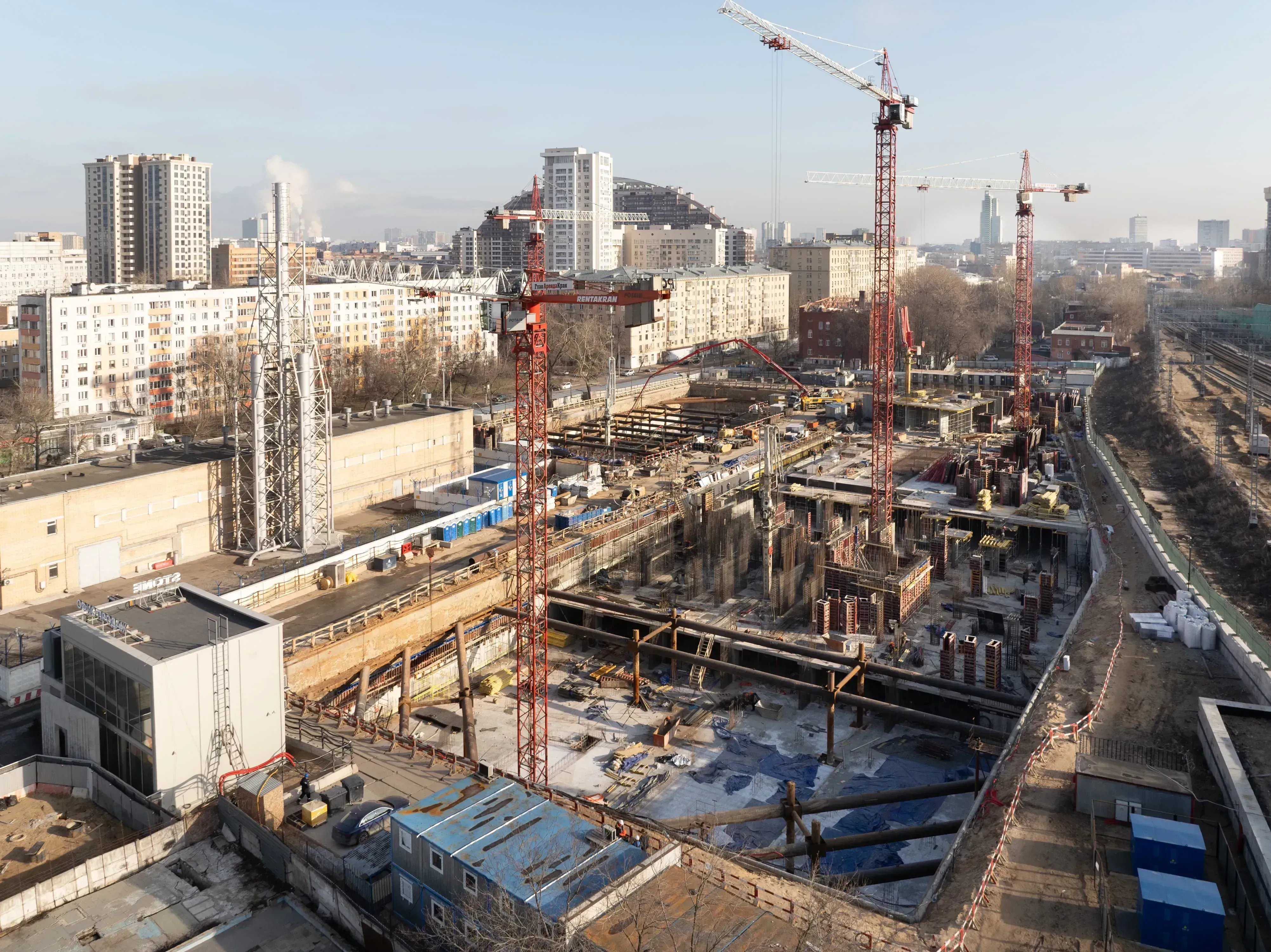 Февраль 2025 — реальная фотография строительства СТОУН Сокольники