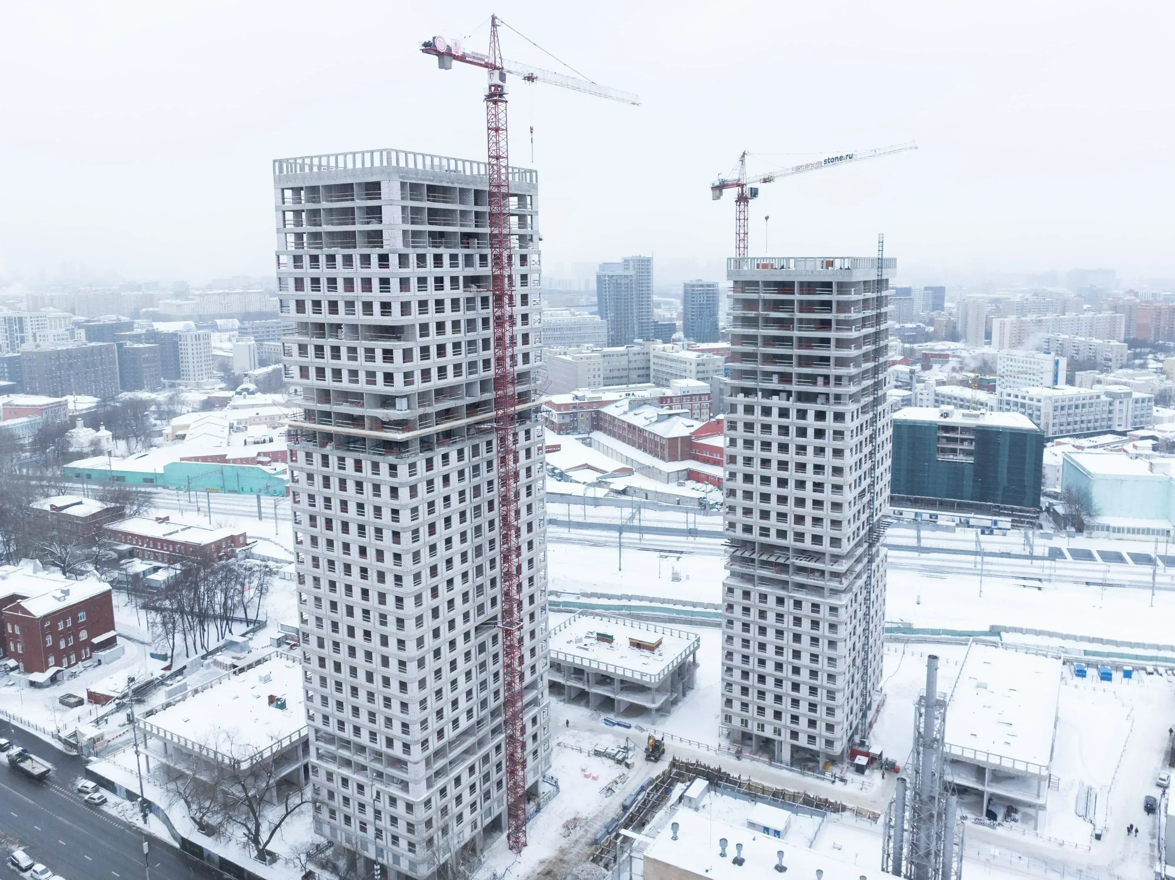 Январь 2026 — реальная фотография строительства СТОУН Сокольники