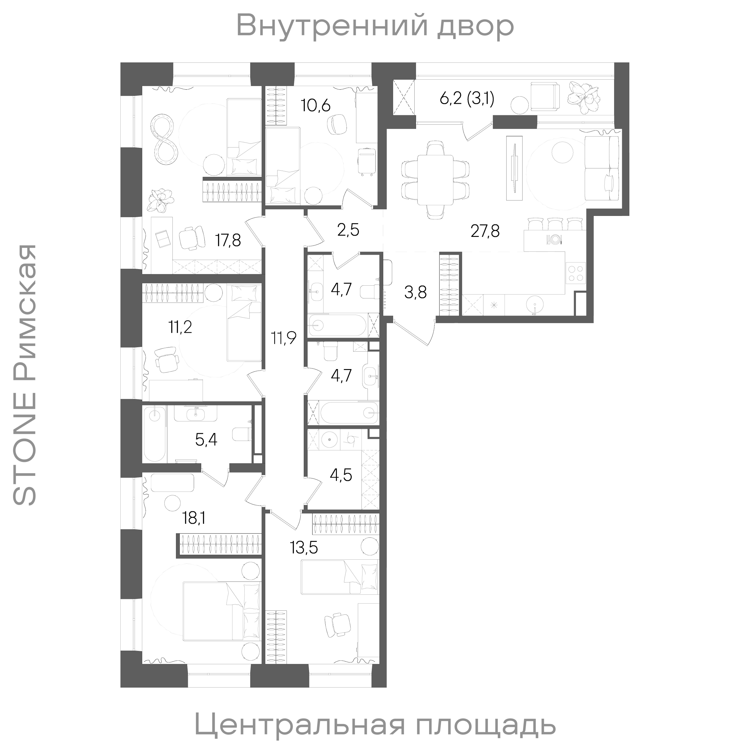 Официальная планировка 137,1 м²